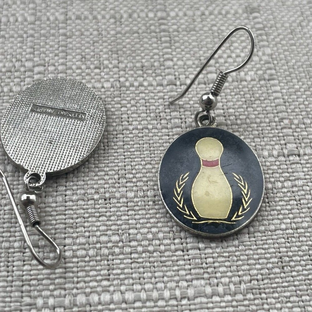 Keepsake Awards Bowling Earring Women Ear Fashion Sport Jewelry Earrings - Picture 3 of 10